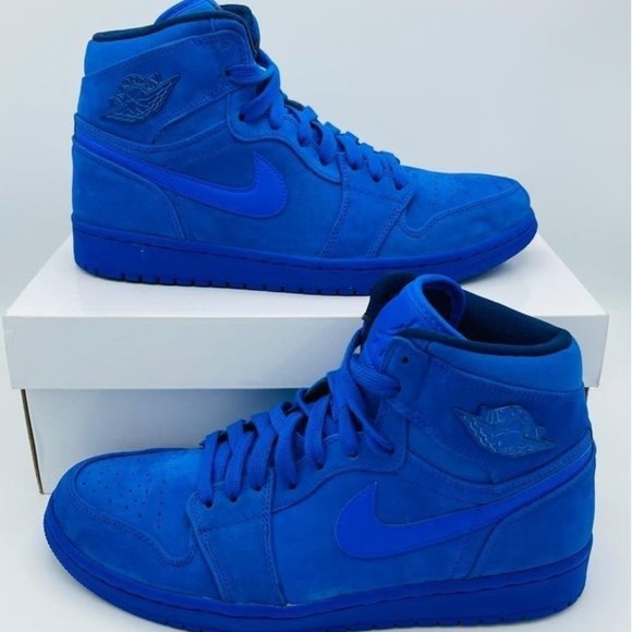 Women's Air Jordan 1 Retro Royal Blue Shoes Sz 10 - Picture 3 of 5